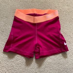 pink and orange nike pro spandex